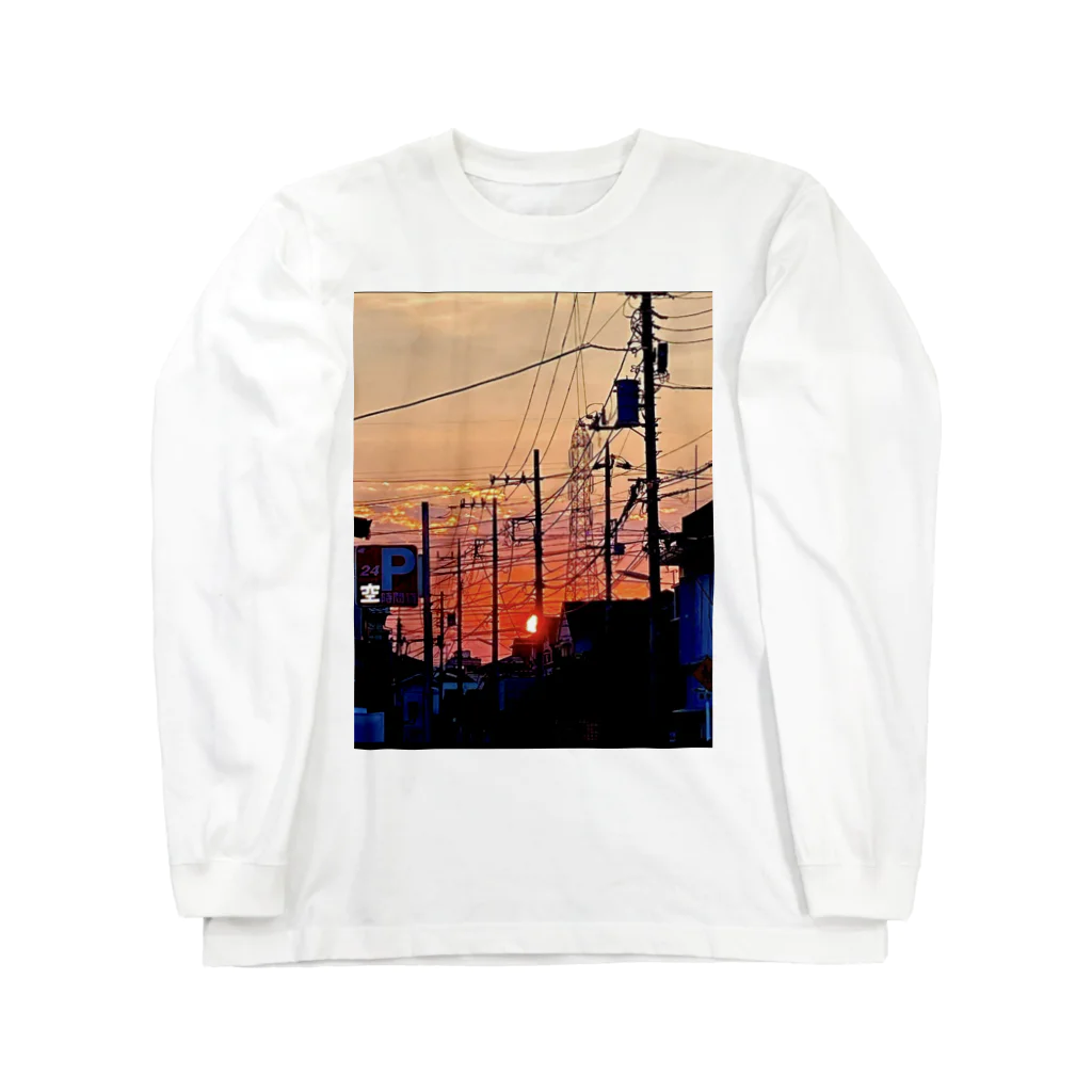 Lala-fuの➕🟰➕ I looked up at Tokyo in the evening 🟰➕🟰 ロングスリーブTシャツ