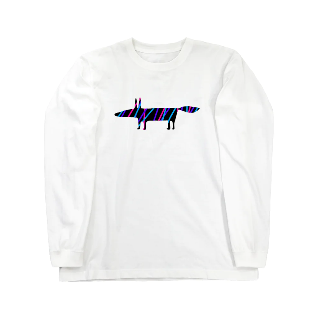 【KOTCH】 Tシャツショップのフォックス　ネオン Long Sleeve T-Shirt