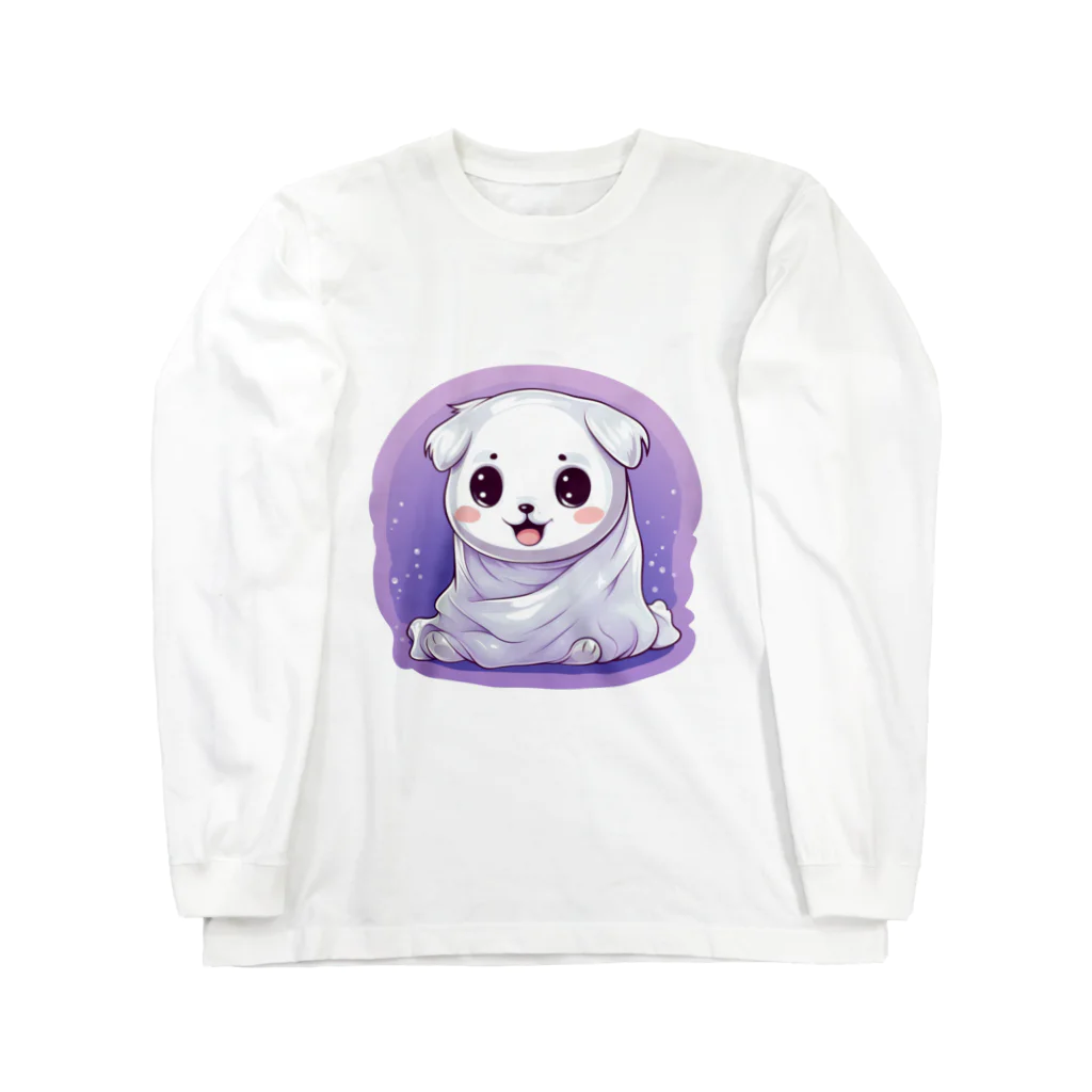 Vasetti_pressのオバケ子犬 Long Sleeve T-Shirt