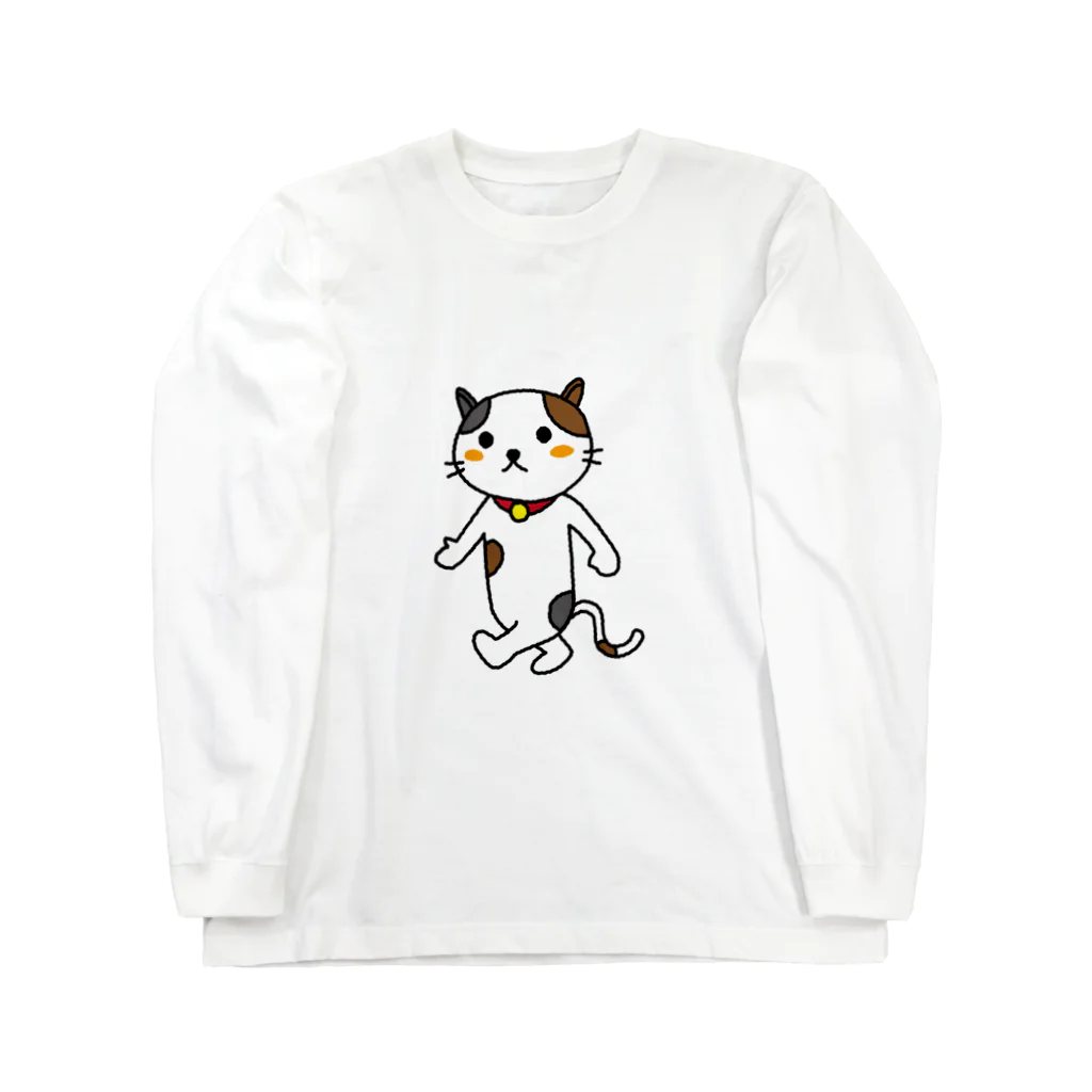 maemonのみけくん ロングスリーブTシャツ