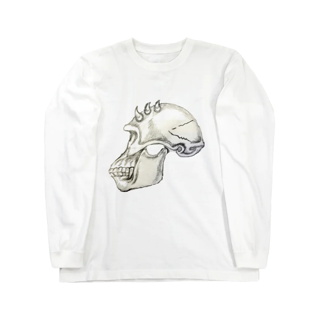 5Rocketの人外スカル Long Sleeve T-Shirt