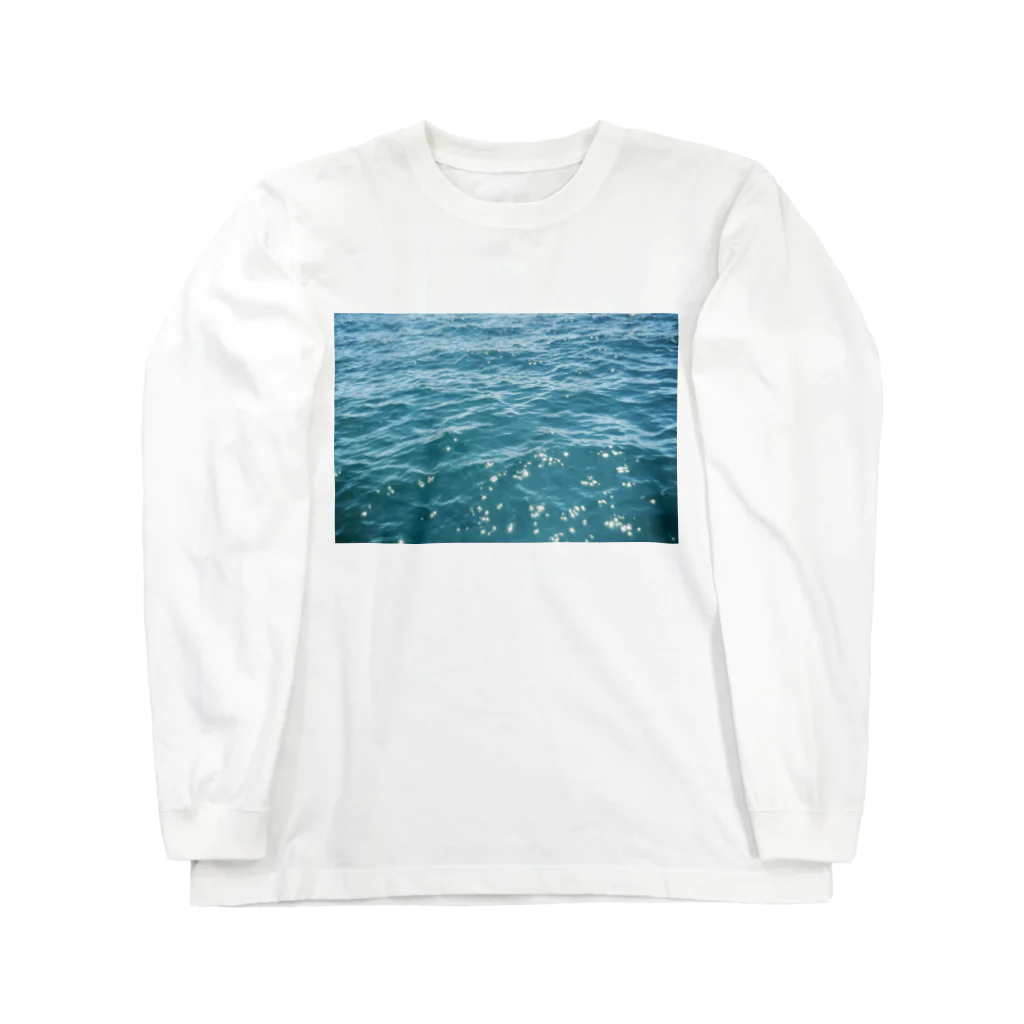 いろんな水面の琵琶湖の水面 Long Sleeve T-Shirt