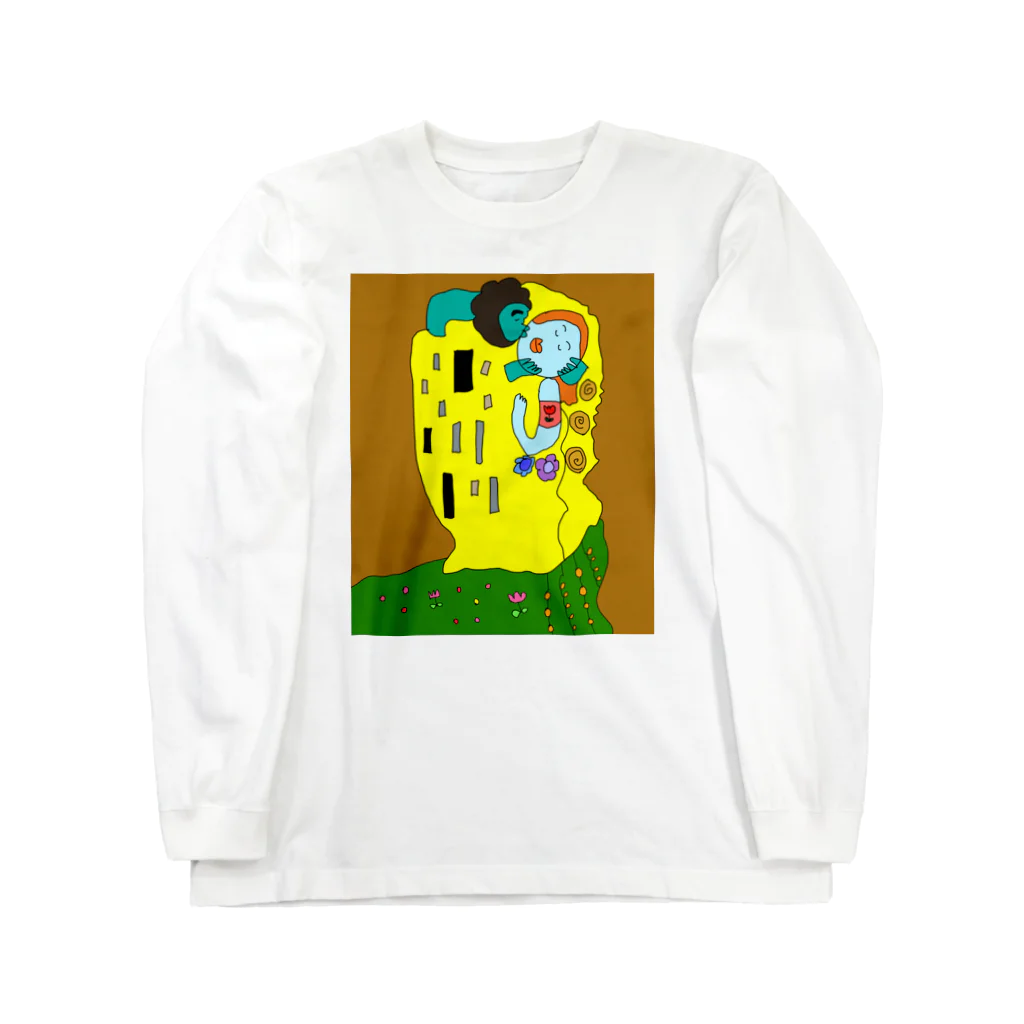 絵心ないOLの部屋着の接吻 Long Sleeve T-Shirt