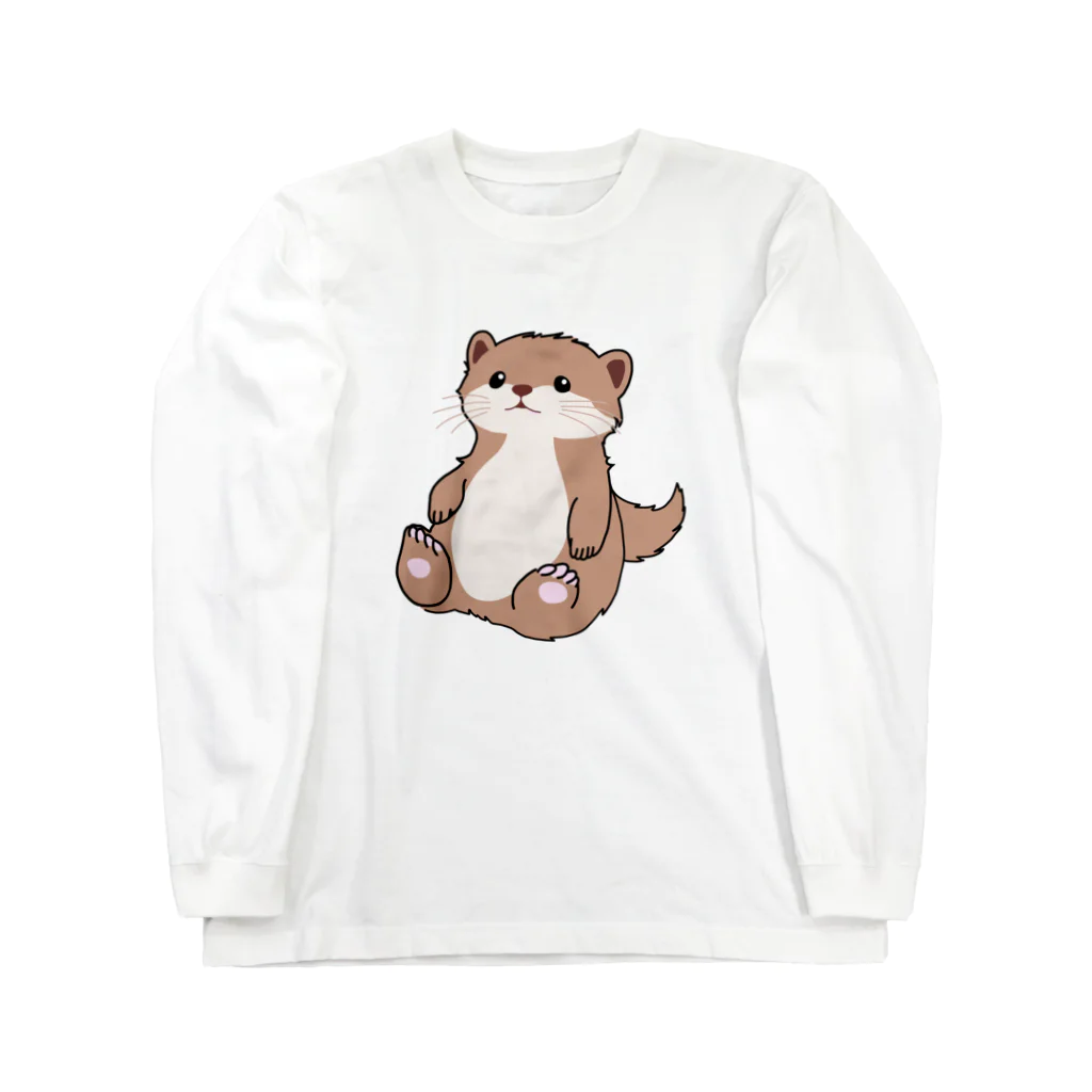 Ponjuのキュートなカワウソ Long Sleeve T-Shirt