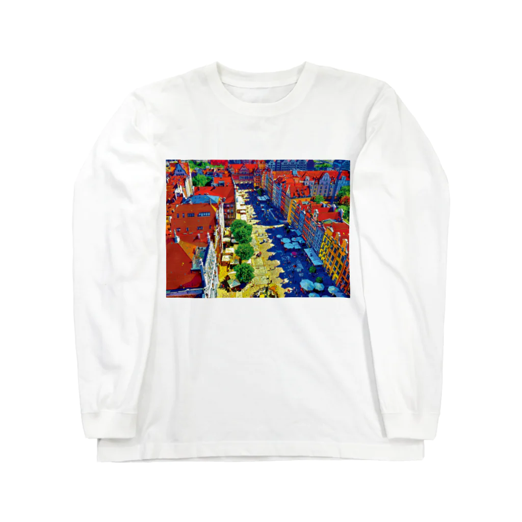 GALLERY misutawoのポーランド グダンスクのドゥーギ広場 Long Sleeve T-Shirt