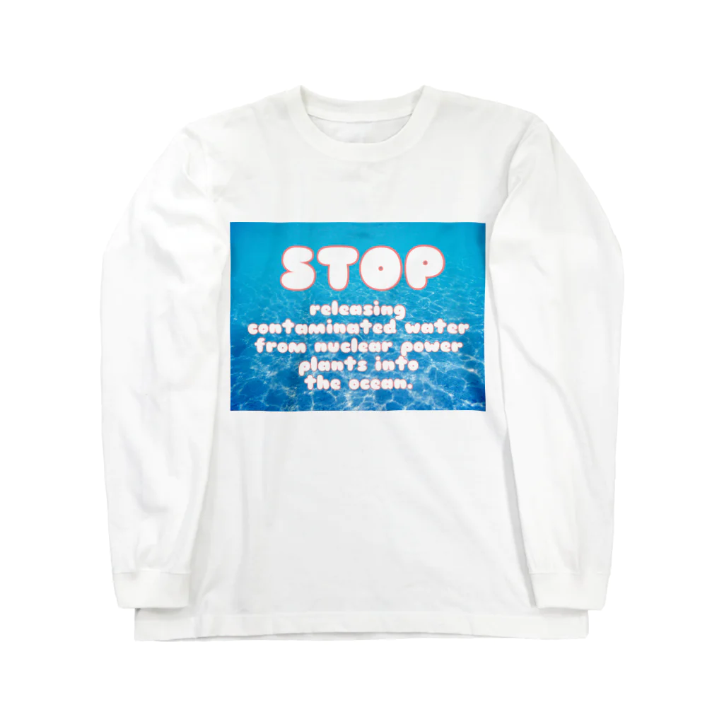 necoda item のStop releasing contaminated water from nuclear power plants into the ocean. ロングスリーブTシャツ