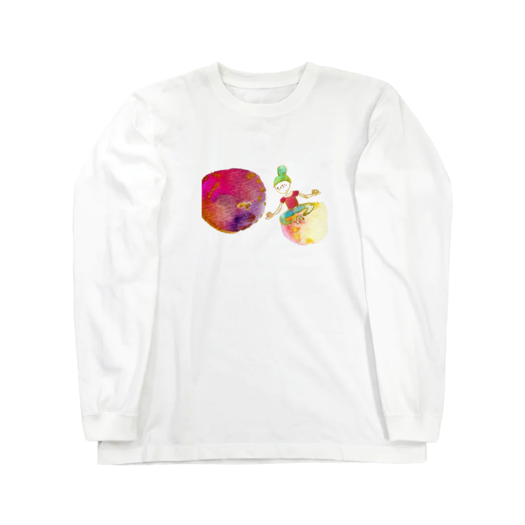 onmycolorの楽描き店のそばかすこちゃん on ball Long Sleeve T-Shirt