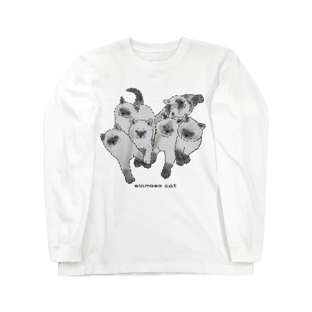 小鳥と映画館のシャム猫　6 Long Sleeve T-Shirt