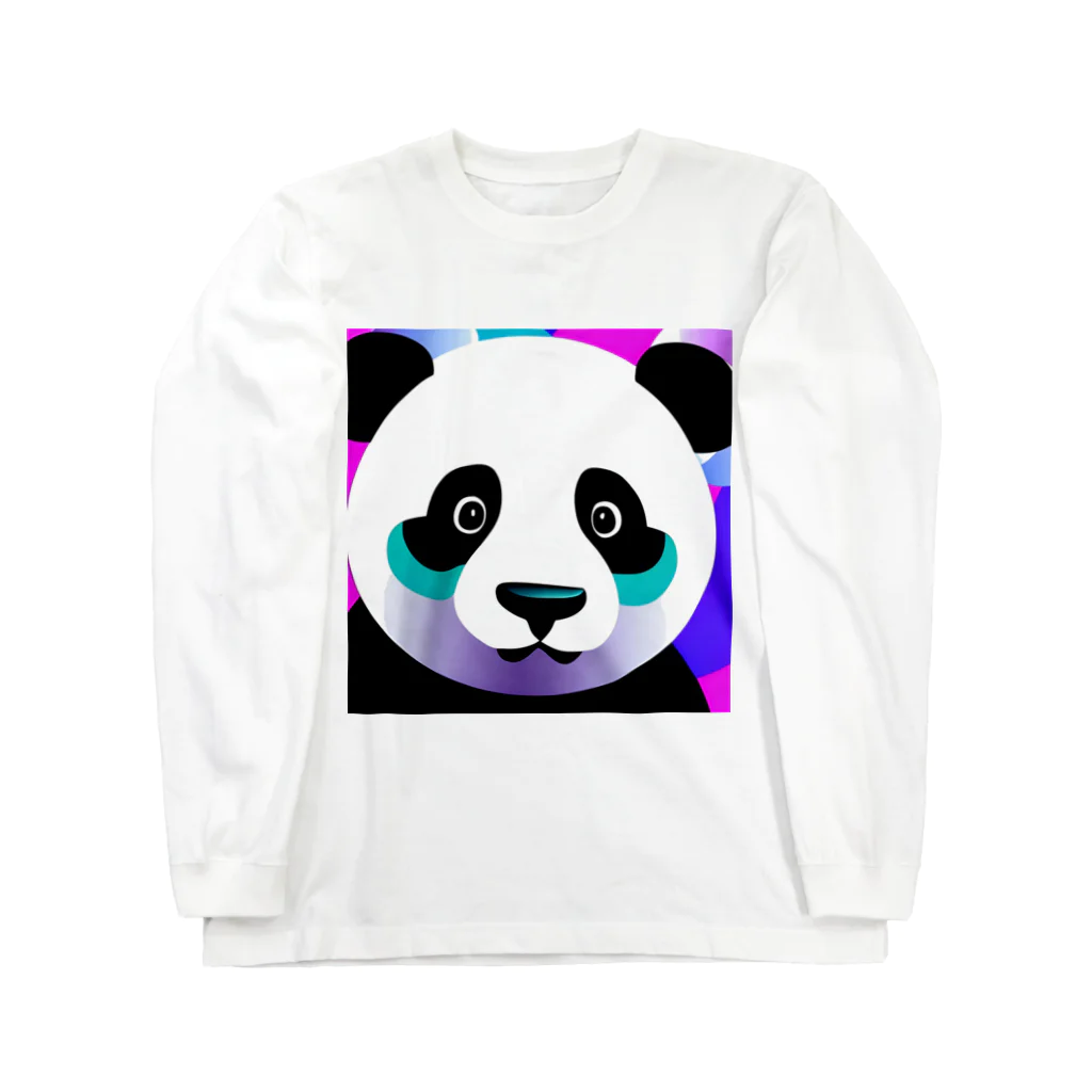 クリエイティブ・クリーチャーショップの蛍光ポップPANDA Long Sleeve T-Shirt