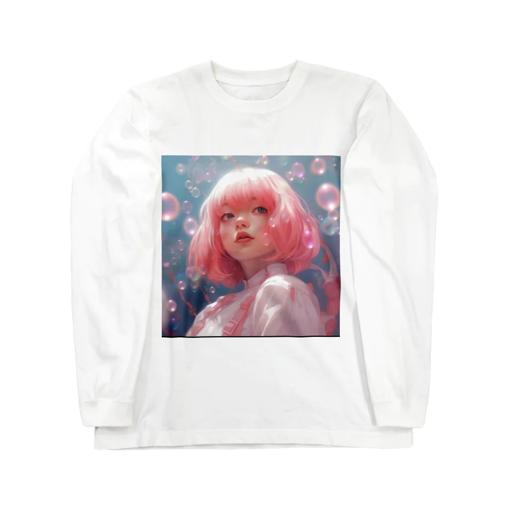 ソヒのショップのピンクな女子 Long Sleeve T-Shirt