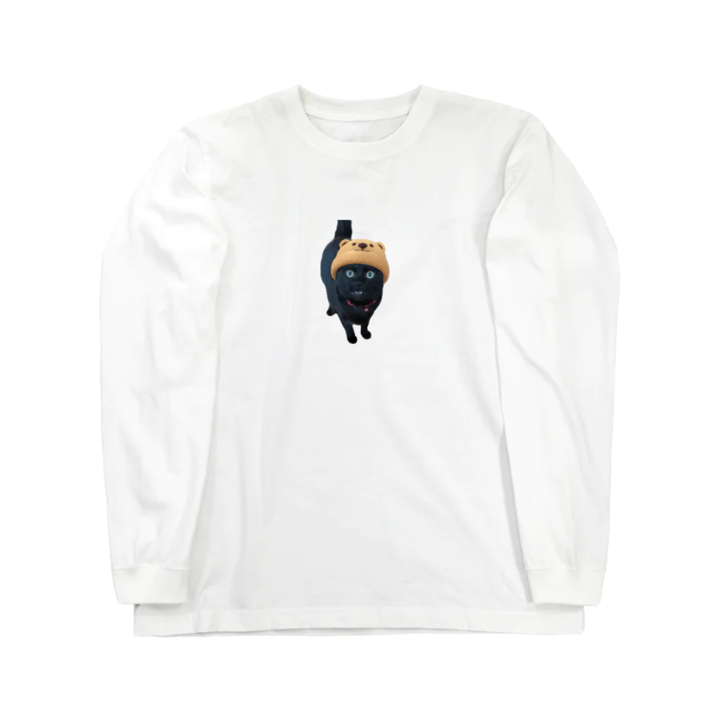 ソヒのショップの帽子を被った黒猫 Long Sleeve T-Shirt