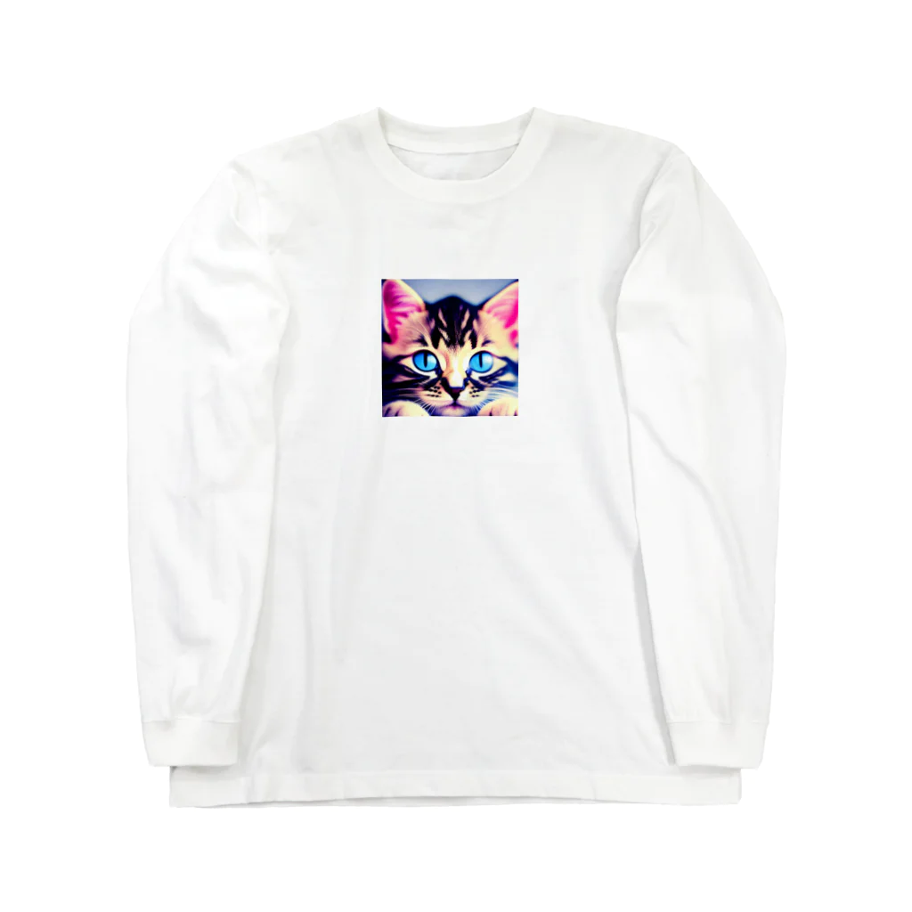 Hiyatanuのかわいい子猫 Long Sleeve T-Shirt