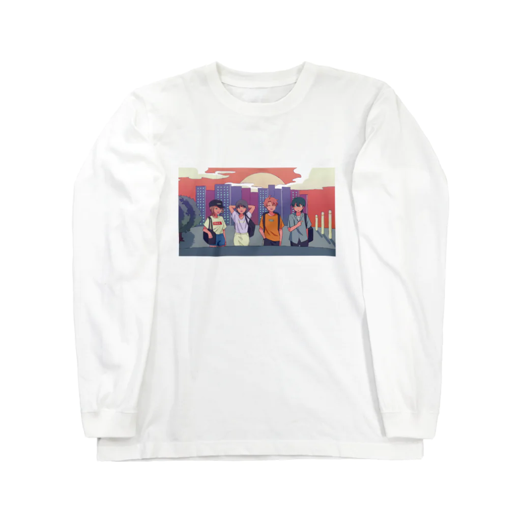 私立パラの丸高校の帰り道のロンT Long Sleeve T-Shirt