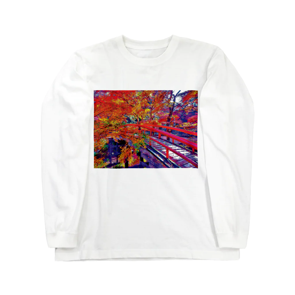 GALLERY misutawoの伊香保 河鹿橋の紅葉 Long Sleeve T-Shirt