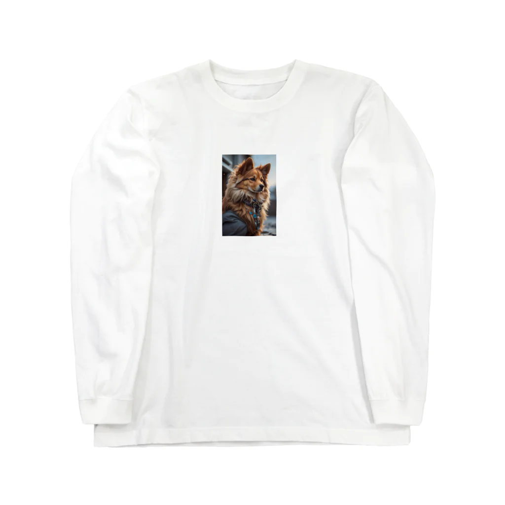 majuiceの凛々しい犬 ロングスリーブTシャツ