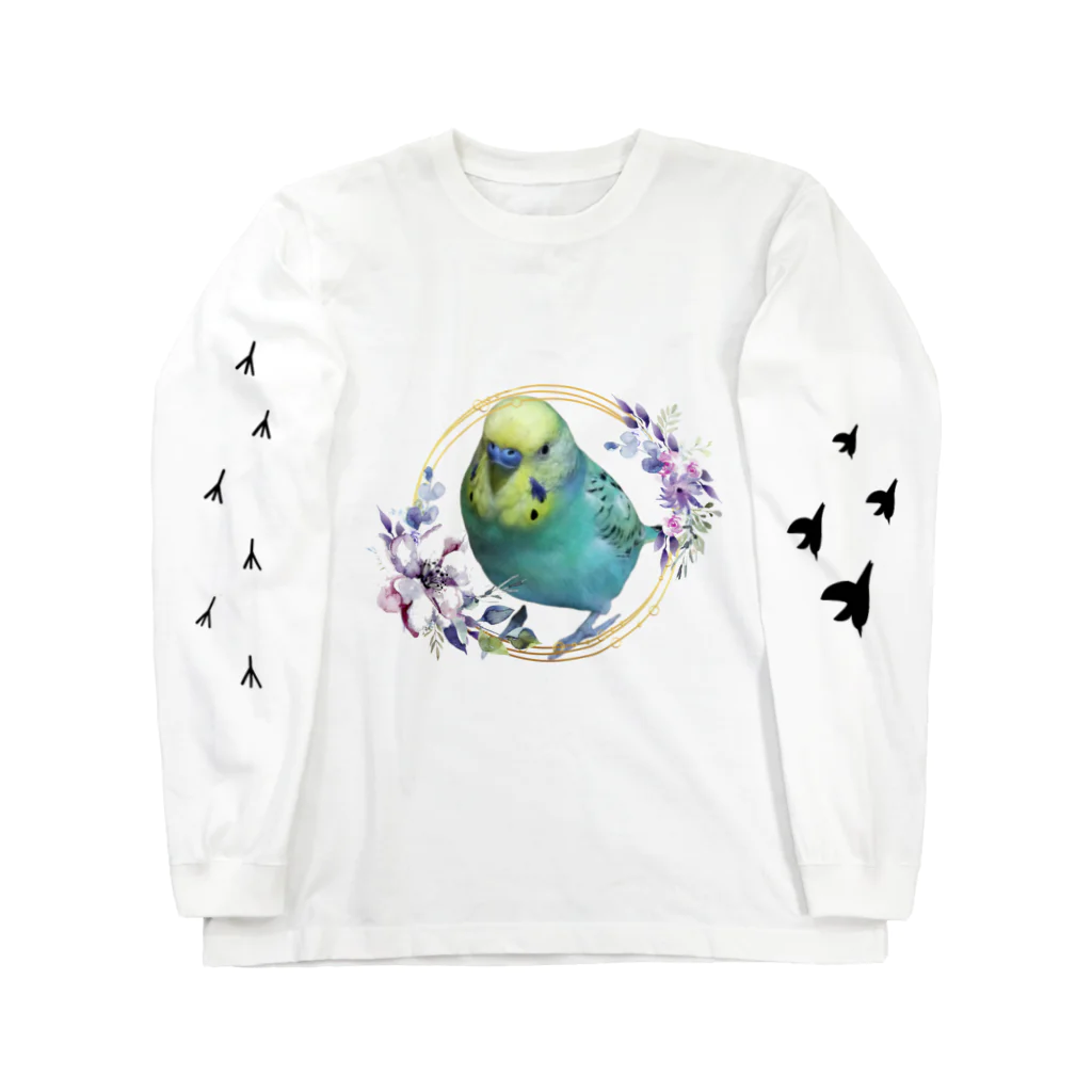 甘えん坊オカメインコのセキセイインコそらまめちゃんシリーズ Long Sleeve T-Shirt