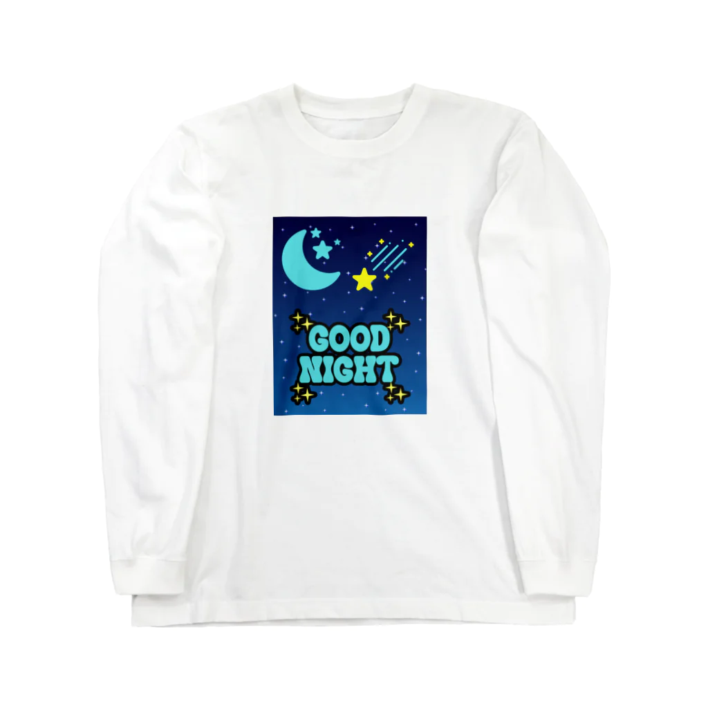 nene-cocoの夜空に広がる美しい星空 ロングスリーブTシャツ