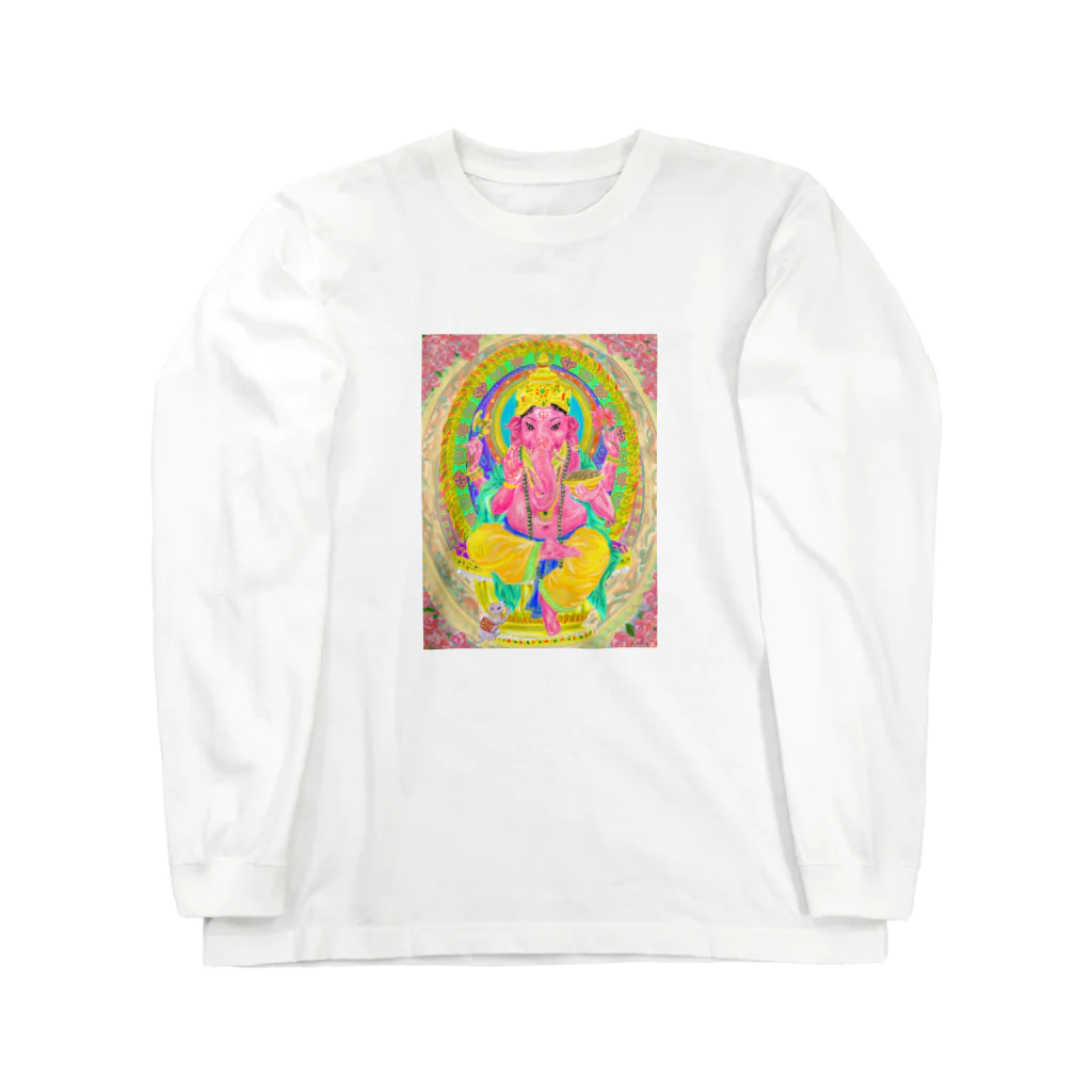 honhon180のピンクガネーシャ Long Sleeve T-Shirt