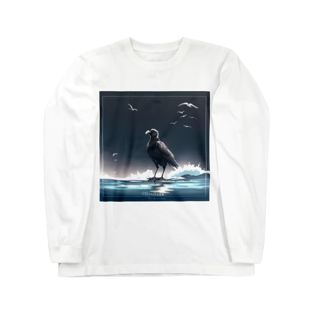 kota.の水面のカラス Long Sleeve T-Shirt