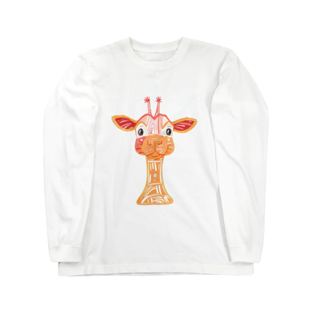 MUSASABI の笑うキリン Long Sleeve T-Shirt