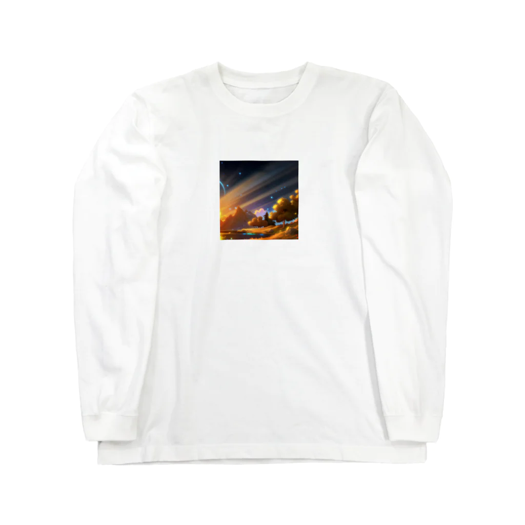 幻想のphotogrammarの幻想的な星空のイラストグッズ Long Sleeve T-Shirt