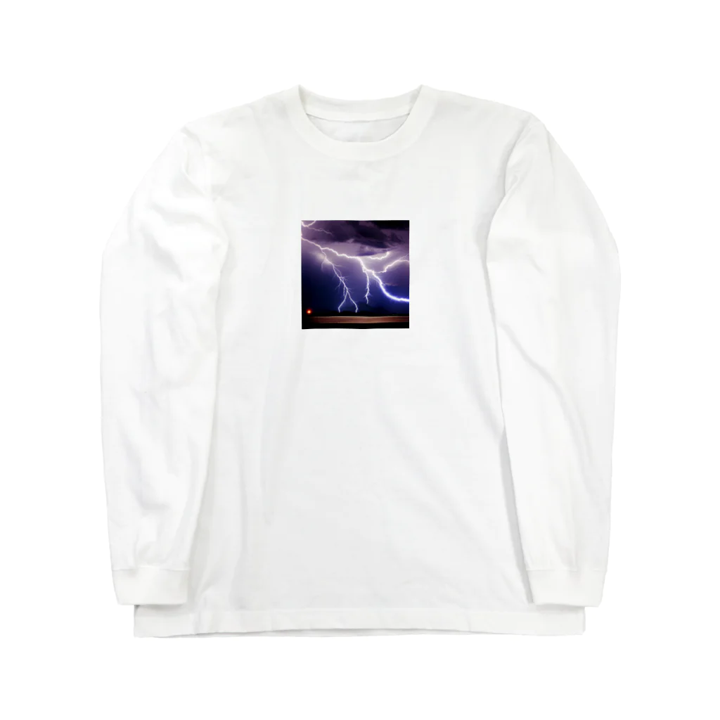 レインボーグリッターの舞い降りる龍 Long Sleeve T-Shirt