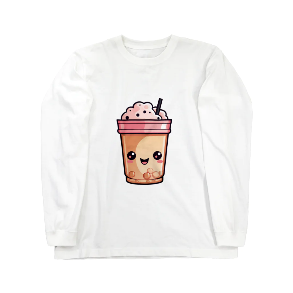 Vasetti_pressのタピオカミルクティー Long Sleeve T-Shirt