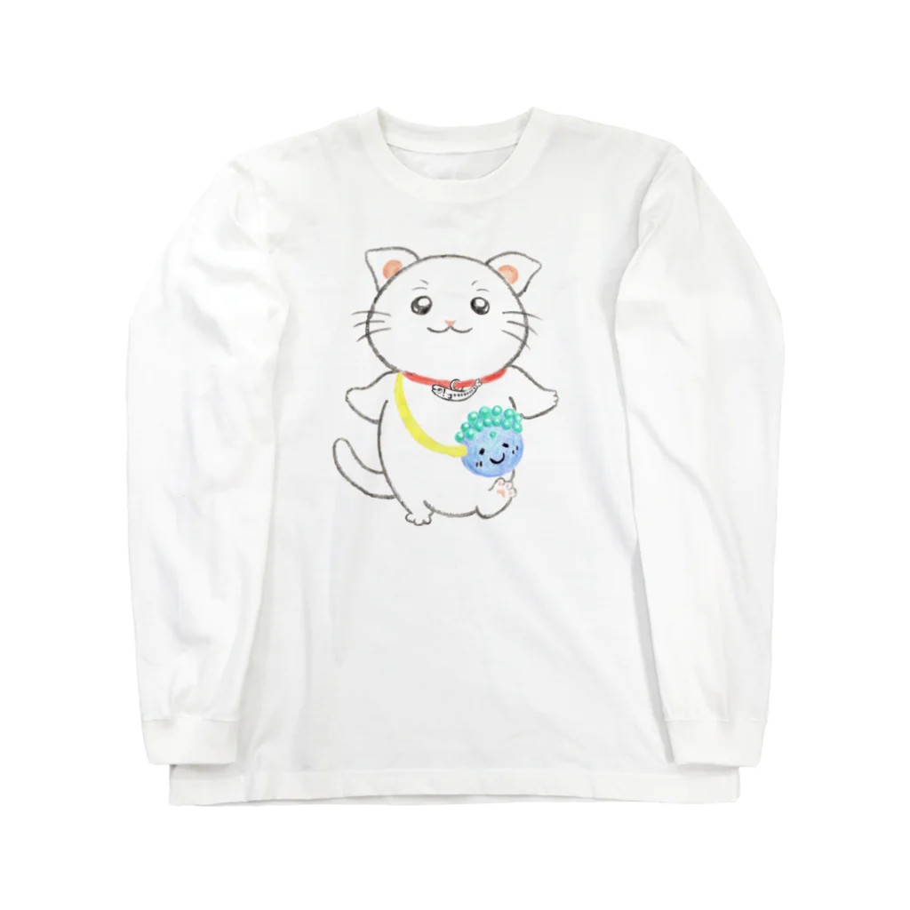 かまにゃん🐾鎌倉地域メディア"かまくらいふ”のかまにゃん🐾 ロングスリーブTシャツ