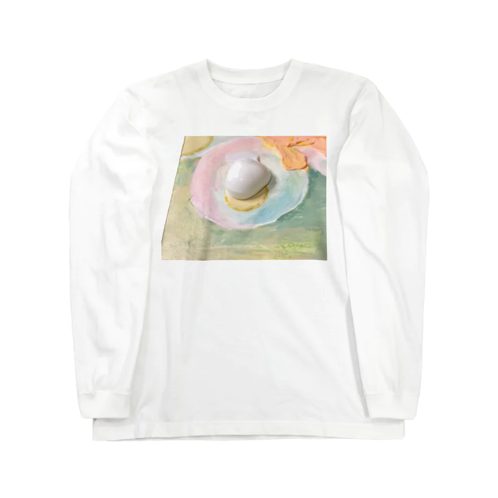 家の中の蛙 SUZURI店／森本の可愛い絵の具ー絵画ができるまでー ロングスリーブTシャツ