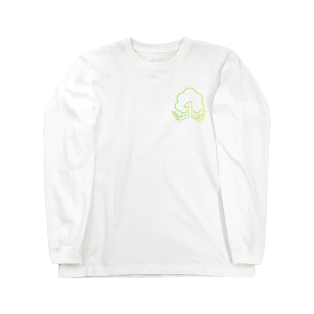 no1-plantaeの観葉家紋 四角 Long Sleeve T-Shirt