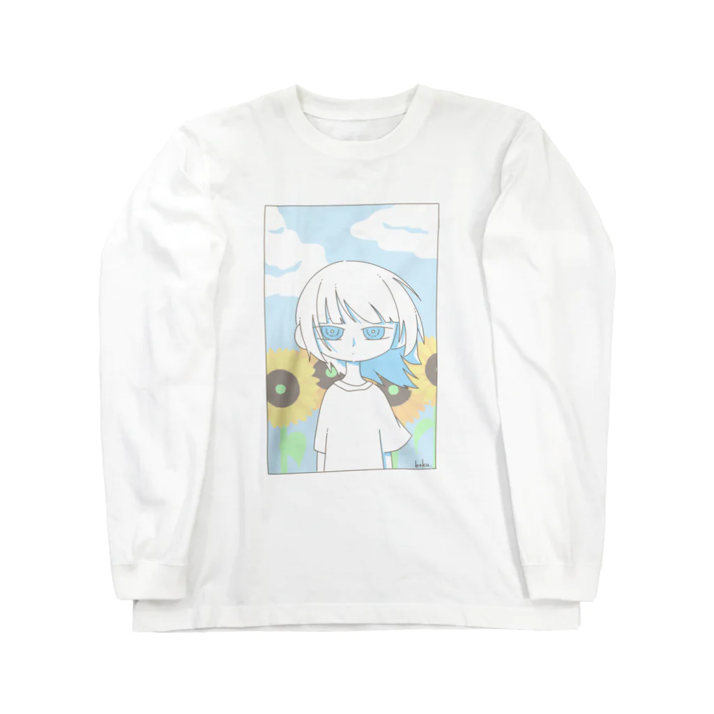 Breezeの青空と向日葵と ロングスリーブTシャツ