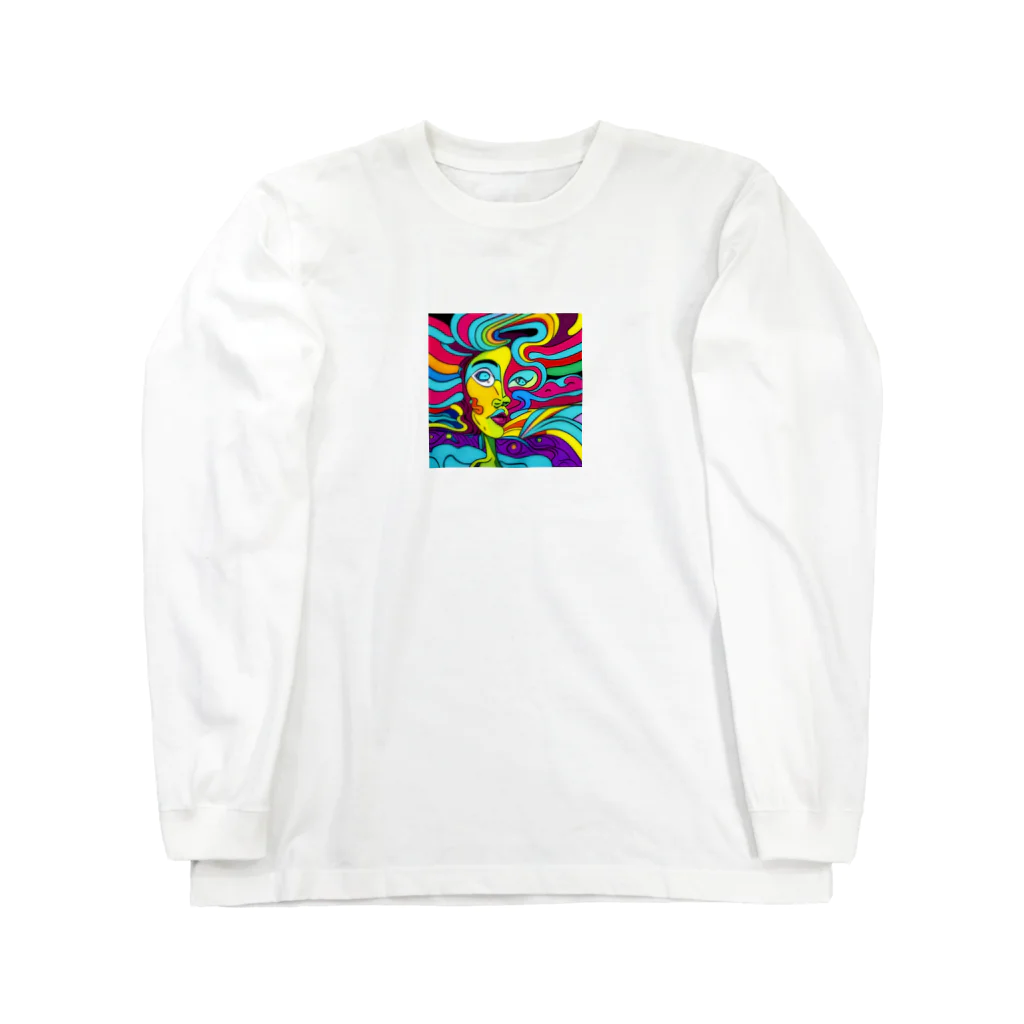 ばぶるもあの靡かれる女性 Long Sleeve T-Shirt