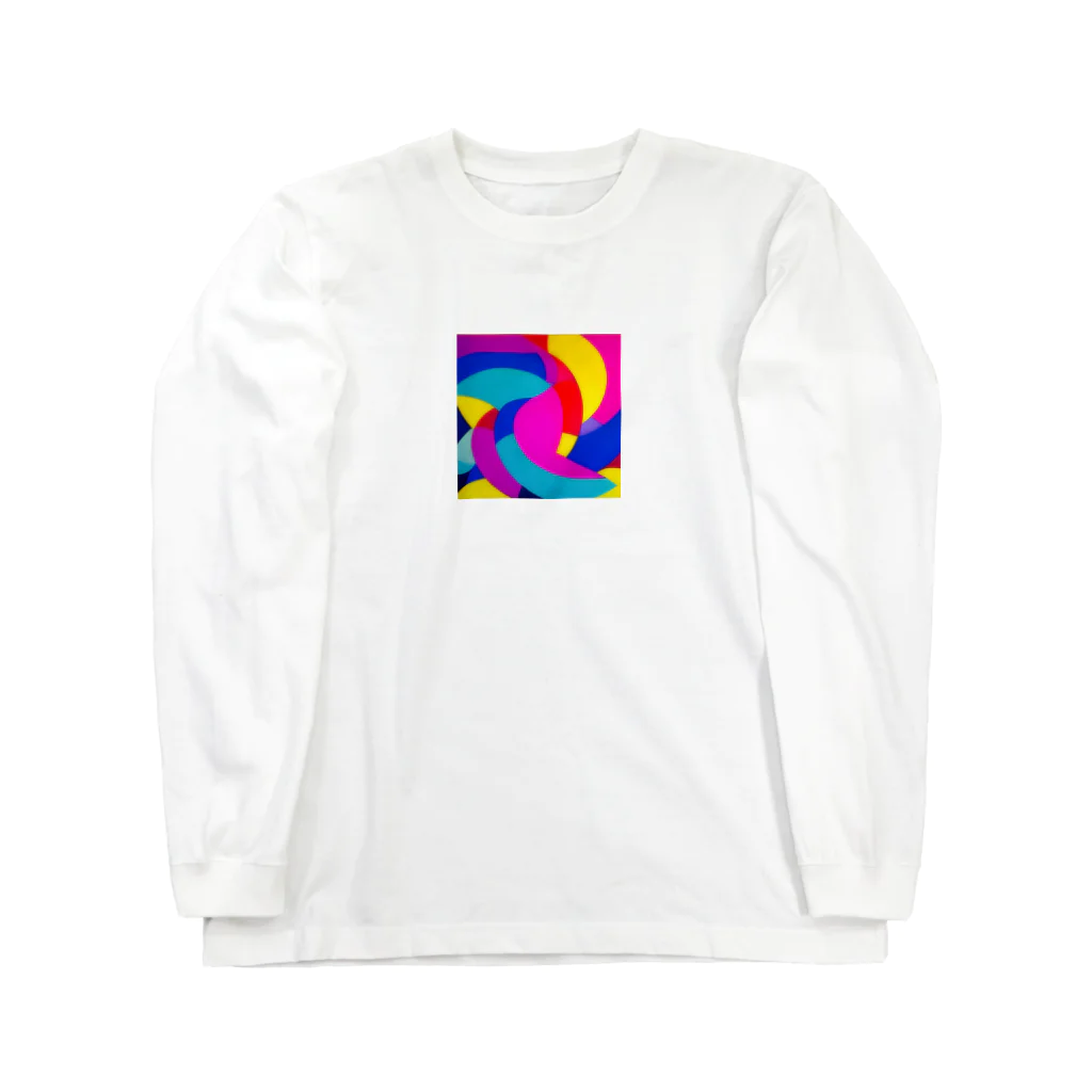 おしゃれなシティグッズの色鮮やかおしゃれアート Long Sleeve T-Shirt