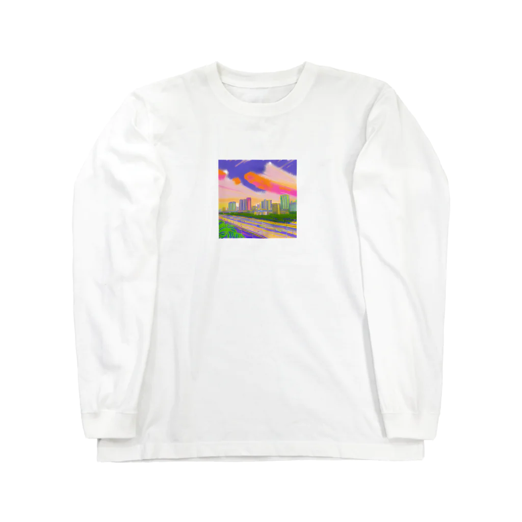 フィットネスパパの水彩のマニラグッズ Long Sleeve T-Shirt