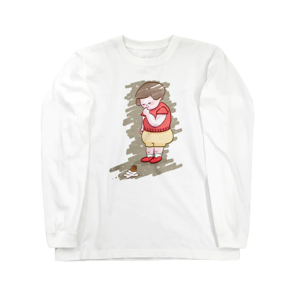 あじつけのりのソフトクリーム落としちゃった子 Long Sleeve T-Shirt