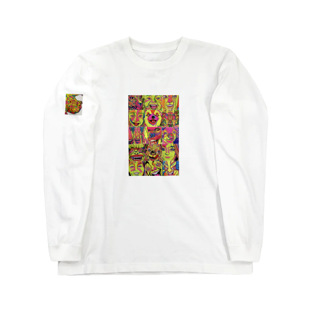 動物絵 Jamanakocic storeのJamanakocic カラフルアート Long Sleeve T-Shirt