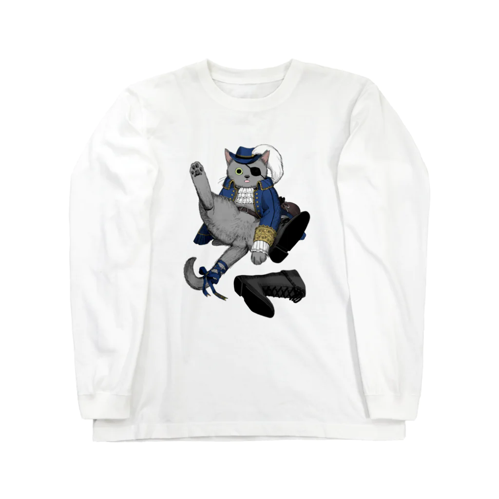 Lipsum_sapporoの長靴がぬげた猫 Long Sleeve T-Shirt