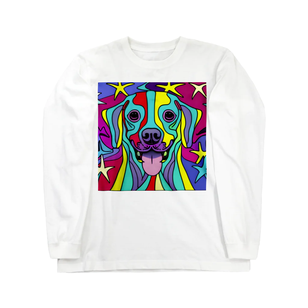 nakagawa-kikakuの奇抜なアート風の可愛い犬のグッズ Long Sleeve T-Shirt