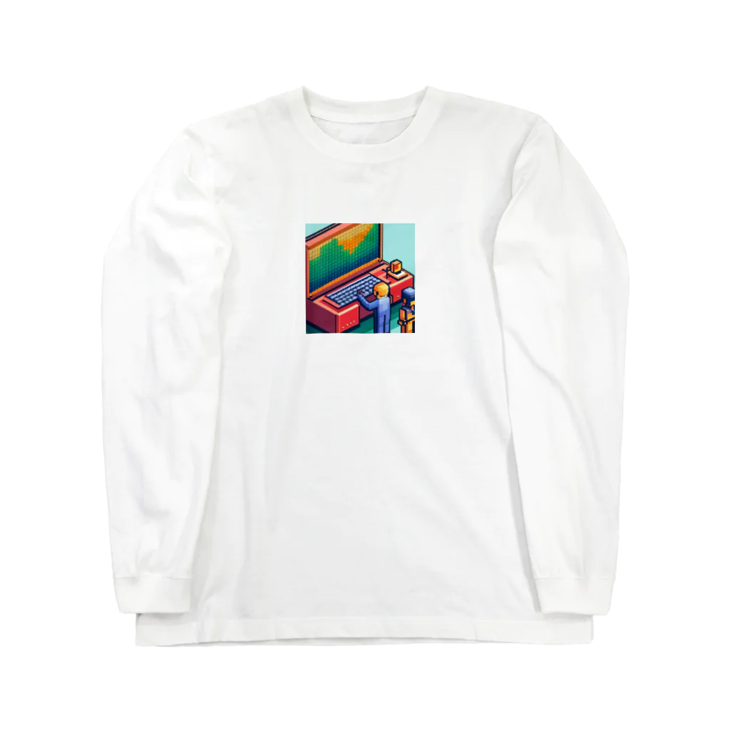 yorozuya4628のドットエンジニア ミニフィグ Long Sleeve T-Shirt