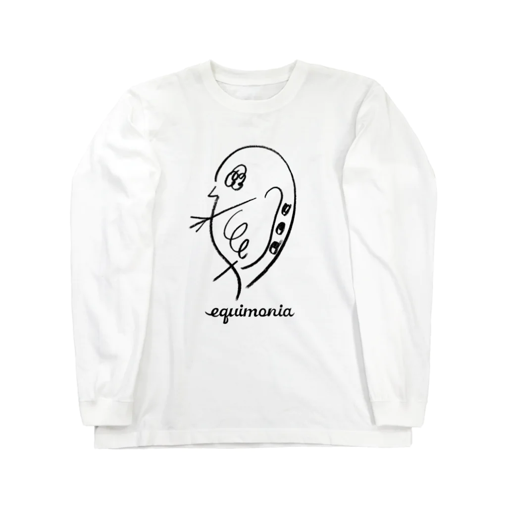 equimoniaのゆるミジンコ ロングスリーブTシャツ