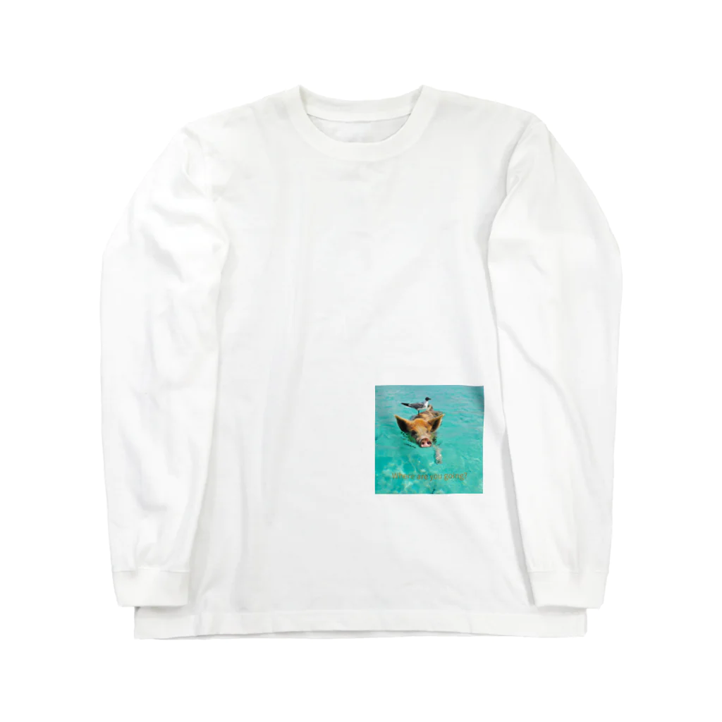 MOMOTAKAショップの海のかけら - ピグとバード Long Sleeve T-Shirt