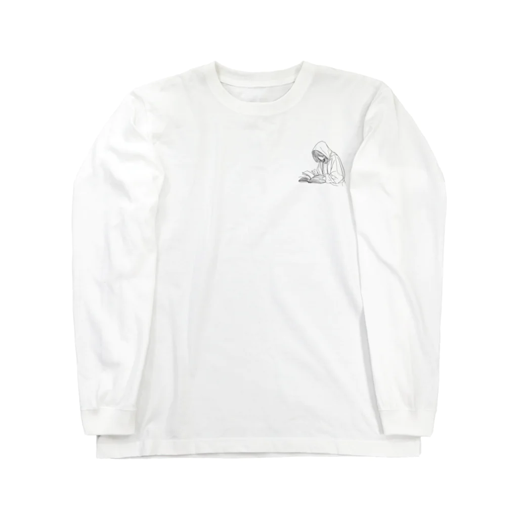 シンプルライフのシンプルライフ　ー読書をする人ー Long Sleeve T-Shirt