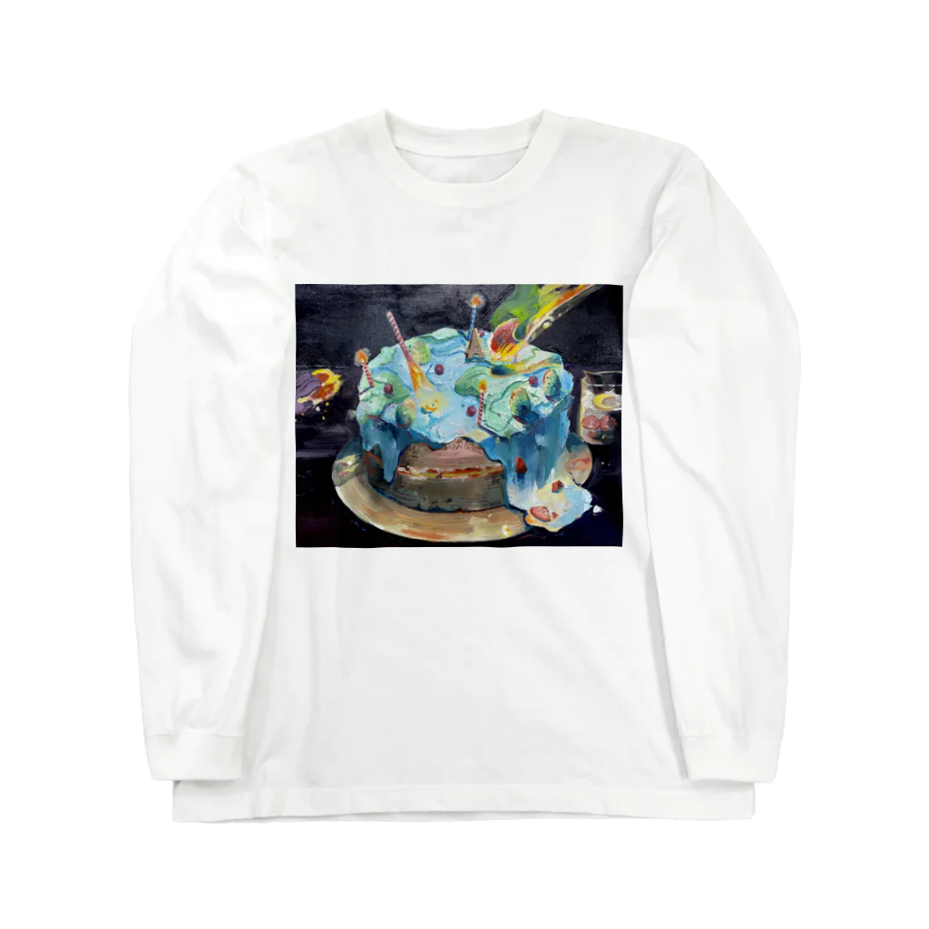 屈折する星くずの上昇と下降、そして火星から来た蜘蛛の群のケーキ Long Sleeve T-Shirt