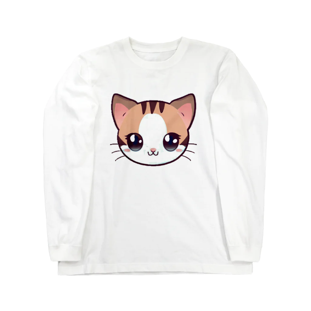 cozetの目を輝かせている猫 ロングスリーブTシャツ