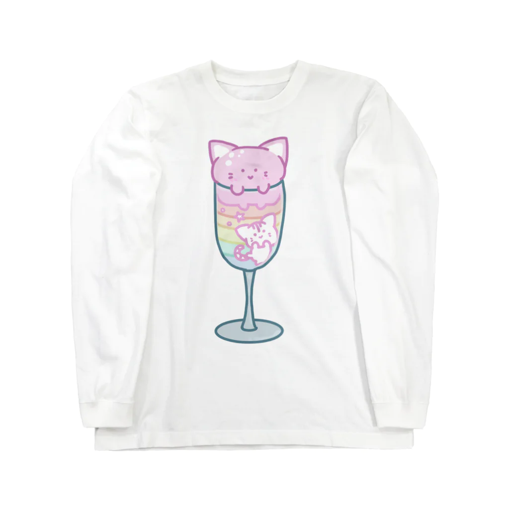 はるもちの猫パフェ Long Sleeve T-Shirt