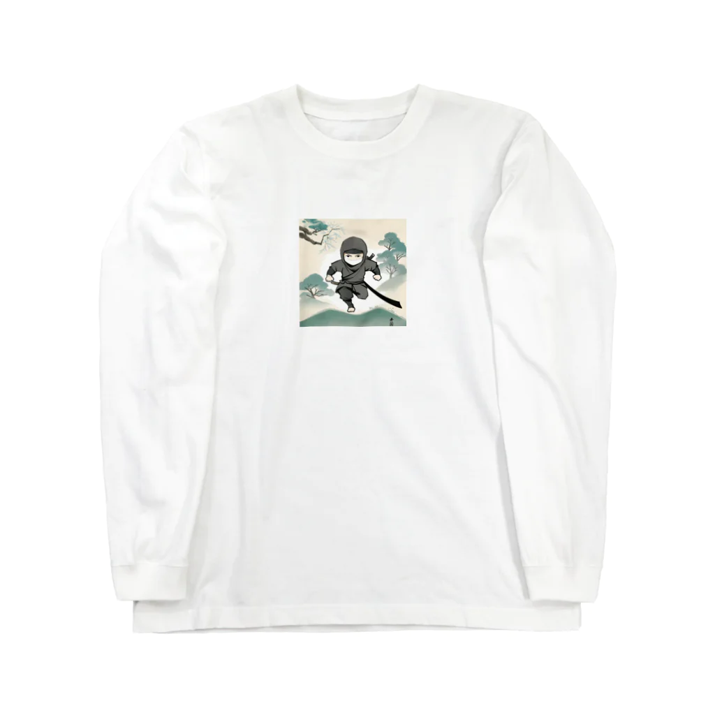 忍者の忍者のイラストグッズ Long Sleeve T-Shirt