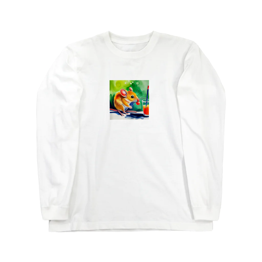 juice-seezのこっそり実を食べるスナネズミちゃん Long Sleeve T-Shirt