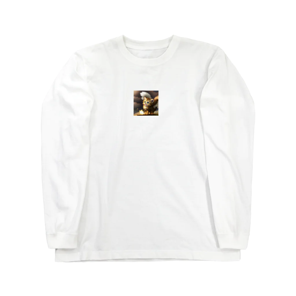 Angel Wingのにゃんこ天使 Long Sleeve T-Shirt