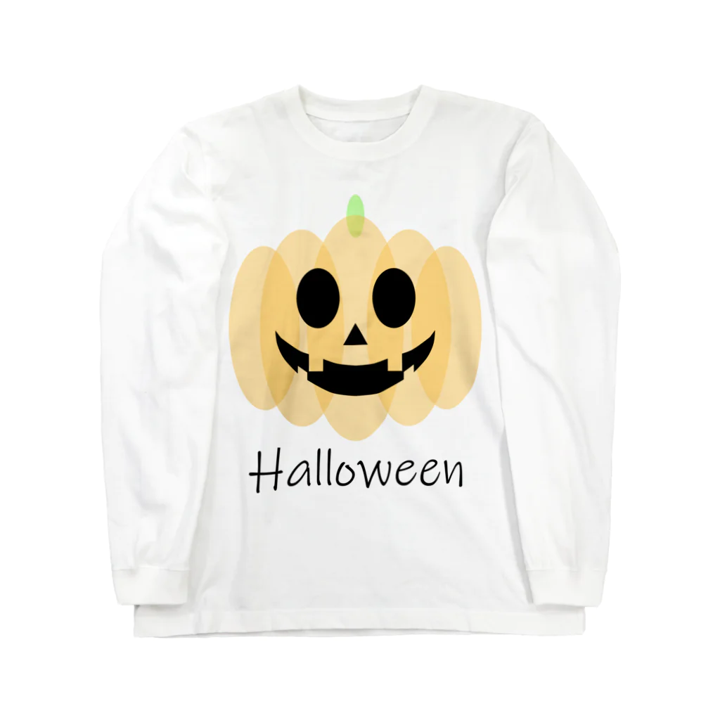 やし油のハロウィンかぼちゃ ロングスリーブTシャツ