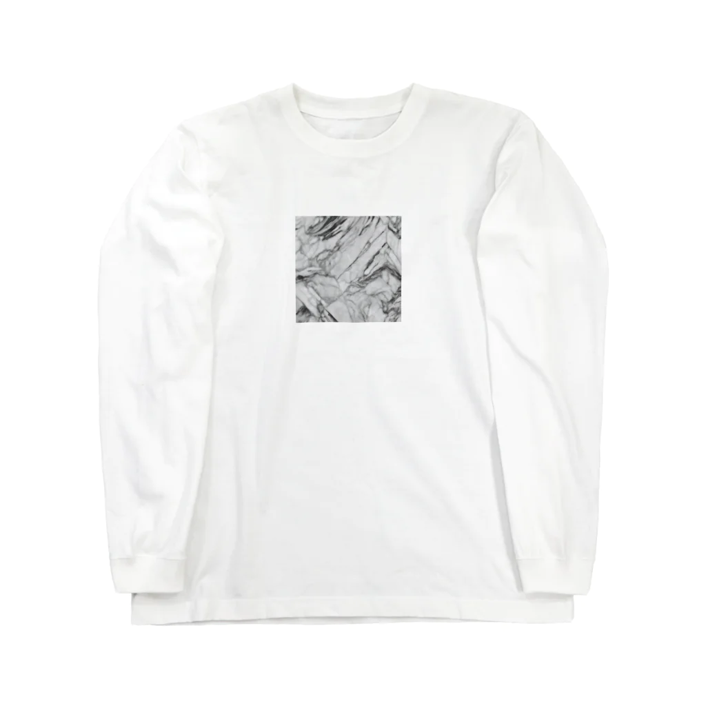 ワニが大好きなんですわの大理石 Long Sleeve T-Shirt